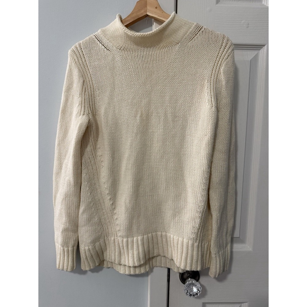 J Crew Always 1988 Roll Neck Sweater Women XS Fisherman Minimalist Oarsman